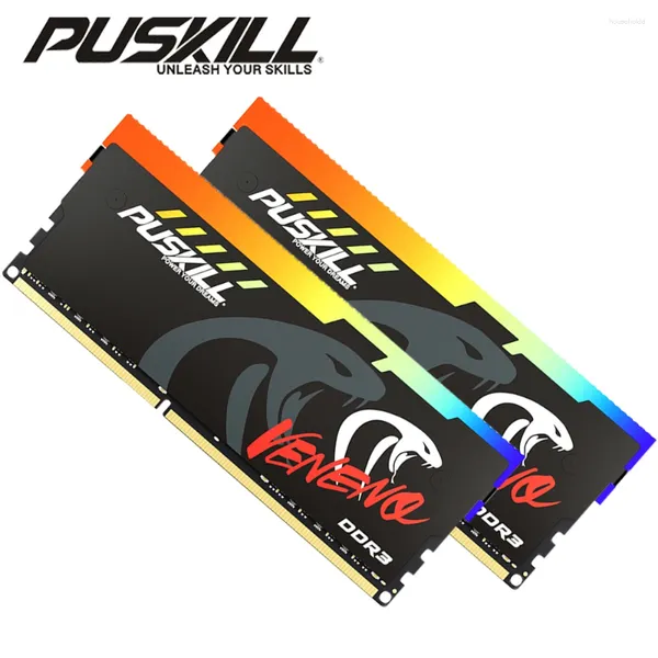 Memoria RAM DDR3 1600MHz 8GBX2 RGB PC3 Çift Kanallı Masaüstü Dimm Bellek Koçları