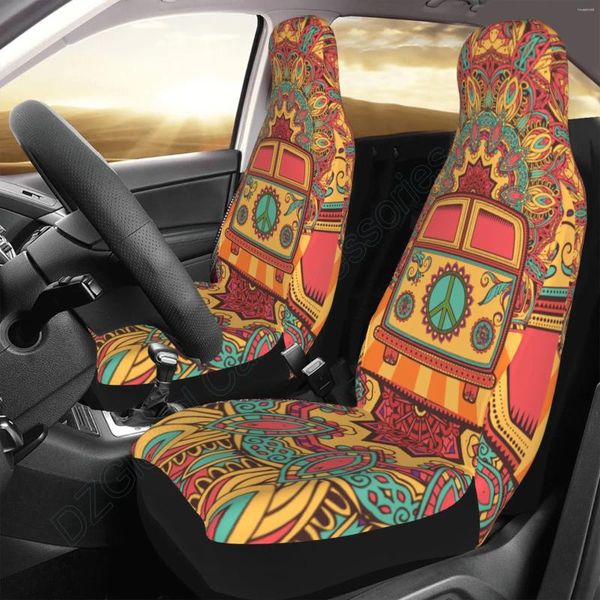 Coprisedili per auto Coprisedili universali Coprisella traspirante giallo per scuolabus Confezione da 2 Trendy Protect