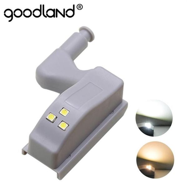 Goodland led sob a luz do armário universal sensor de guarda-roupa armario dobradiça interna lâmpada para armário kitchen220k