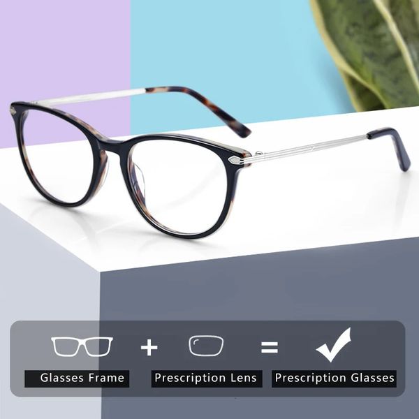 ZENOTTIC Retro Cat Eye Prescrizione Glasse Occhiali miopia ottica Donna Pochromic Anti luce blu Montatura per occhiali 240118