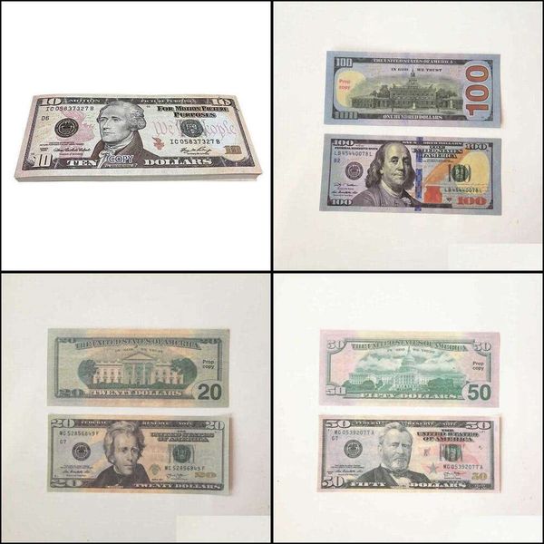 Andere festliche Partyartikel Kindergeschenk Usa-Dollar Partyzubehör Requisite Geld Film Banknote Papier Neuheit Spielzeug 10 20 50 100 Puppe Otekw 1KIEQ7HKU