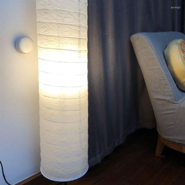 Lâmpadas pendentes lâmpada de papel lâmpada de chão lanterna arroz sombra alta japonesa coluna branca quadrada271s