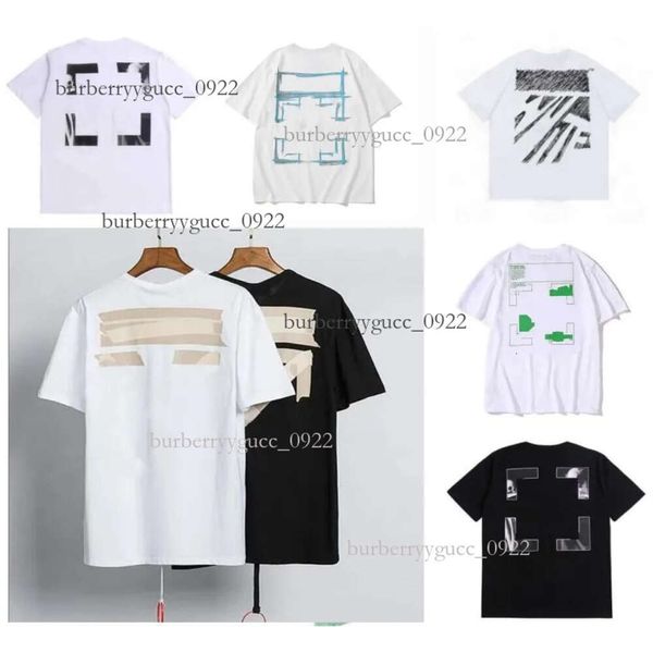 Maglietta estiva Designersoff T-shirt T-shirt larghe Top Uomo Casual S Abbigliamento Streetwear Pantaloncini Manica Polo Magliette S-x Offs Bianco per Uomo V7