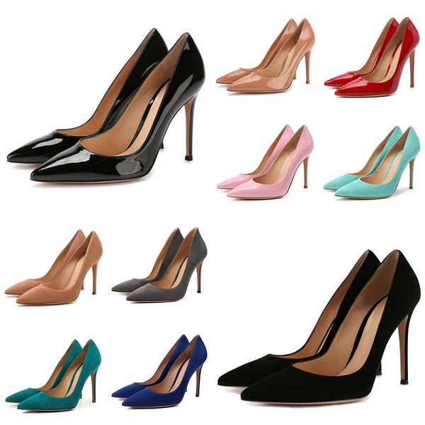 Neue Wildleder-Kleidschuhe, luxuriöse Damen-Designerschuhe, sexy Stiletto-Absätze, modische Lackleder-Sandalen, luxuriöse Braut- und Hochzeitsschuhe, bequeme Outdoor-Partyschuhe