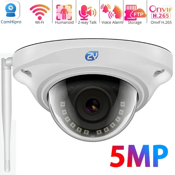 WiFi Dome IP Kamera Vandopof İnsanoid Algılama CCTV ONVIF SD KART H.265 Sesli Video Gözetleme Kameraları Camhipro