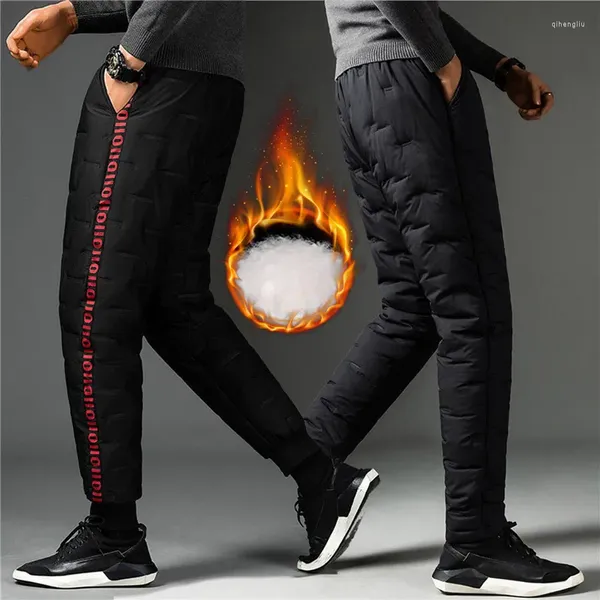 Herrenhose, Thermo-Daunenhose, 90 % weiße Ente, gepolstert, verdickt, Winter, warm, für Herren, Jogger, Sportbekleidung, Jogginghose, Liebhaber