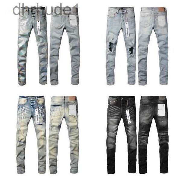 Designer di jeans viola da uomo Lascia che Ksubi strappi High Street Marchio di jeans strappati Moda dritta Hip Hop Patch di lusso Patchwork Lavaggio strappato per rendere il vecchio AUNY