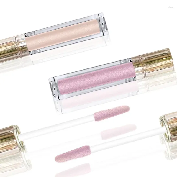 Lip Gloss 10 peças Pearl Glitter Atacado Cosméticos Glossy Lipgloss Pigmento Vegan Embalagem Ouro Etiqueta Privada Sem Marca