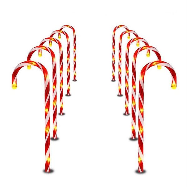 Decorações de natal luzes de caminho de cana de doces ano de natal feriado jardim ao ar livre casa luz navidad 2021293i