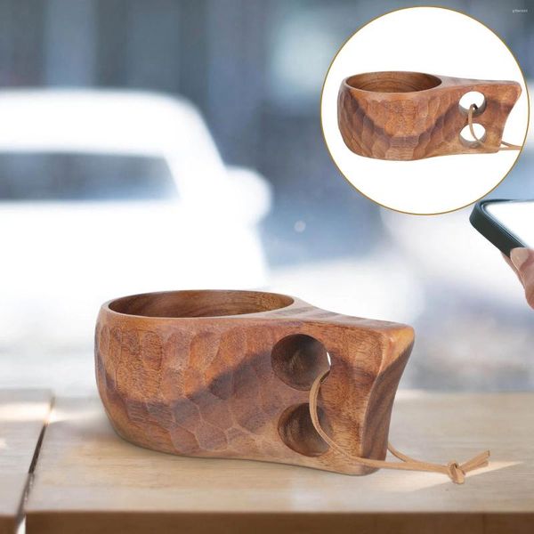 Strumenti per la cottura Tazza finlandese in legno Tazza per caffè espresso Porta latte per la casa Tazza per acqua concentrata per caffè in stile nordico