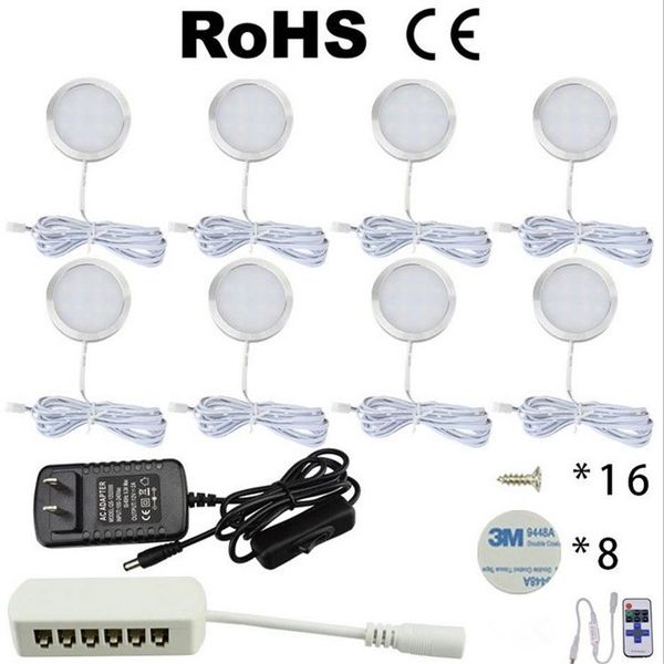 3 4 6 8 PCS LED Sob Luz Do Armário 12 V Luzes Da Cozinha com Interruptor guarda-roupa barra lâmpada casa Contador Vitrine Decoração lamps317B