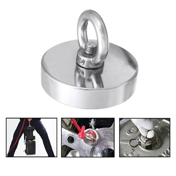 Ganci Rotaie Magnete super potente Magneti di salvataggio per la pesca Pot Permanente Gancio per acque profonde Potente magnetico2826