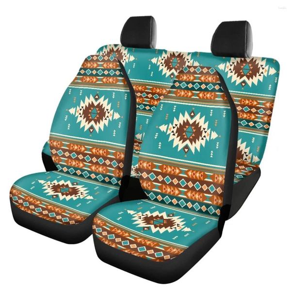 Capas de assento de carro moda tribal asteca impressão capa geral sedan dianteiro e traseiro almofada protetor macio fácil de instalar acessórios