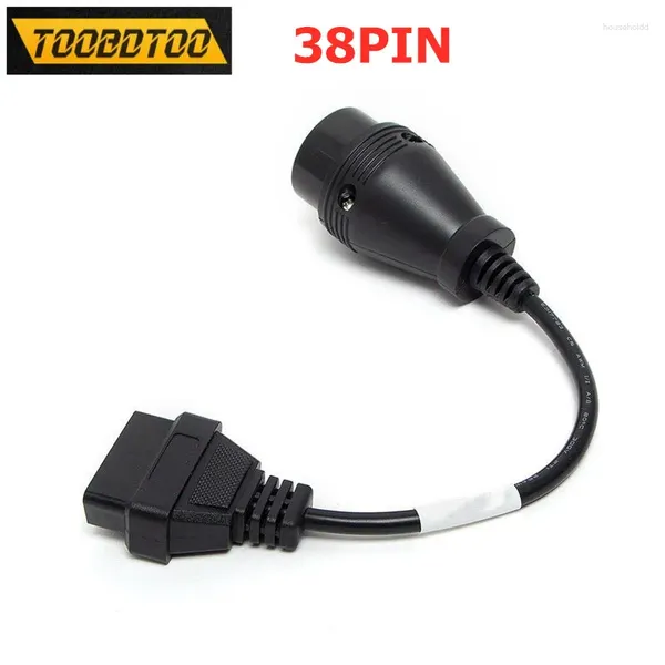 Adaptador de diagnóstico para iveco 38pin para obd obd2 16pin conector fêmea caminhões pesados 38 pinos