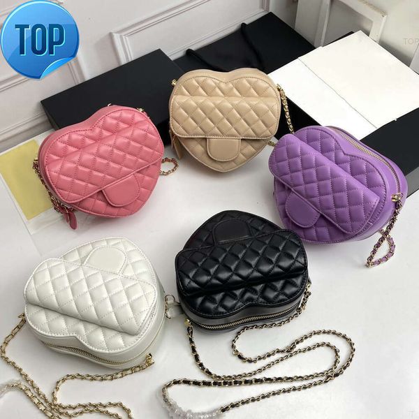 çapraz vücut torbası kalp çanta zinciri çapraz bags tasarımcısı çanta deri omuz çanta markaları mini kalp aşk altın askı ile 18cm ucuz çantalar 666h