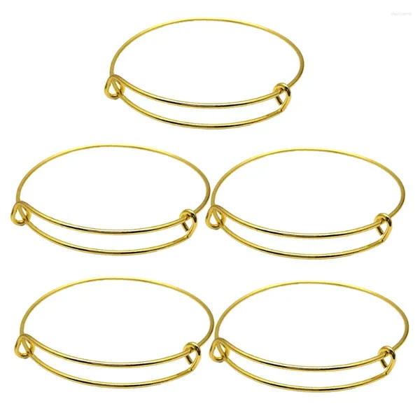 Charme Pulseiras 15 Pcs Pulseira Ajustável Pulseira Expansível Criativo DIY Anel de Mão para Mulher Menina (Branco Dourado Rosa Cada