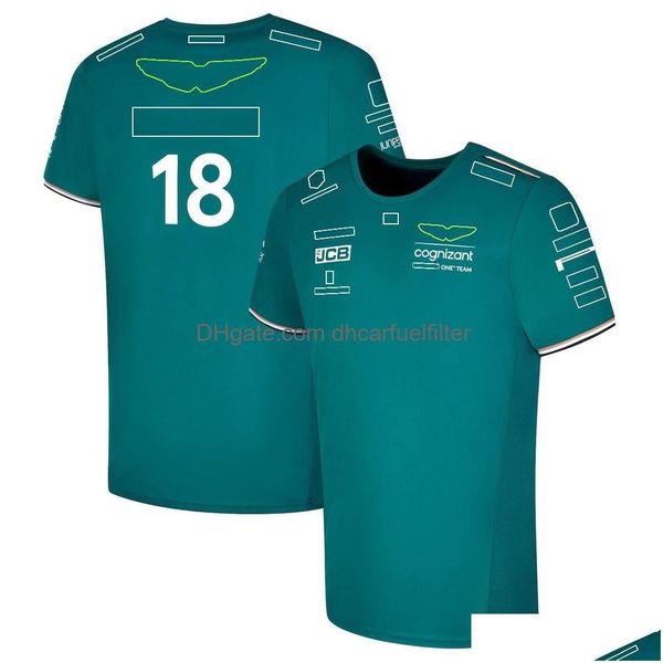 Motorradbekleidung F1 Forma One Kurzarm-T-Shirt Auto-Team-Kleidung 2023 Produkt Racing Lässiges Rundhals-T-Shirt kann individuell angepasst werden Dr Dhq1O