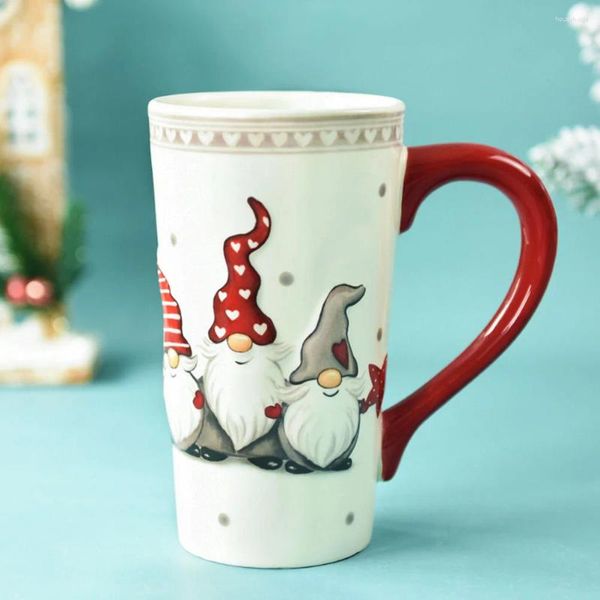 Tazze Tazza Tazza Caffè Natale Tazze in ceramica Porcellana Santa Watertea Xmasand Gnome Party Bevanda Cioccolato Pupazzo di neve Bambini