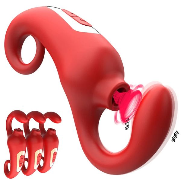 Сосание, лизание языка, клиторальный вибратор для женщин, влагалище, точка G, присоска для клитора, вакуумная стимуляция, секс-игрушки для взрослых 240126