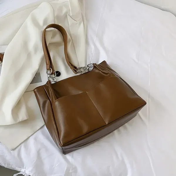 Sacos de noite Grande capacidade branco tote saco feminino na moda compras bolsas de ombro designer luxo praia bolso vintage simples