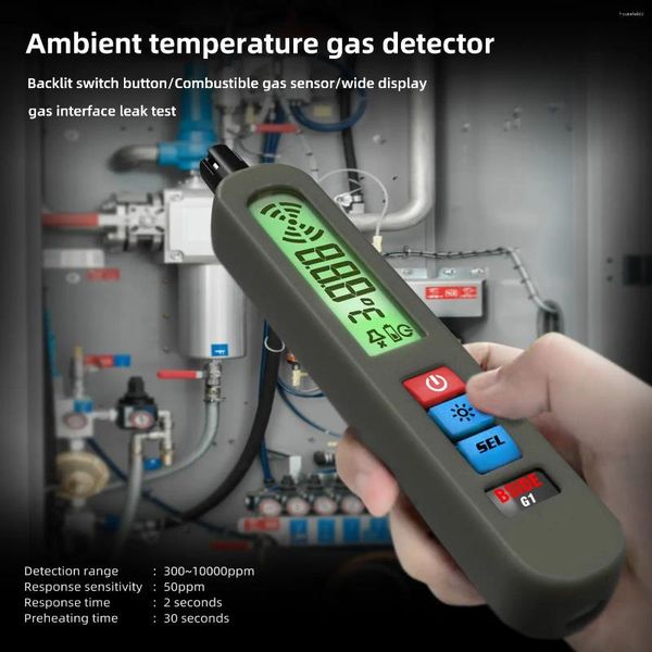 Детектор горючего газа, портативная модель зарядки, сигнализация об утечке природного угля, тест на температуру и влажность воздуха, 1 компл.