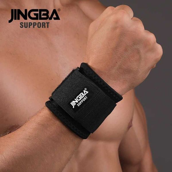 Suporte de pulso JINGBA SUPORTE Pulseira de levantamento de peso ajustável Suporte de bandagem de fitness Suporte de pulso Equipamento de proteção Pulseira de tênis YQ240131