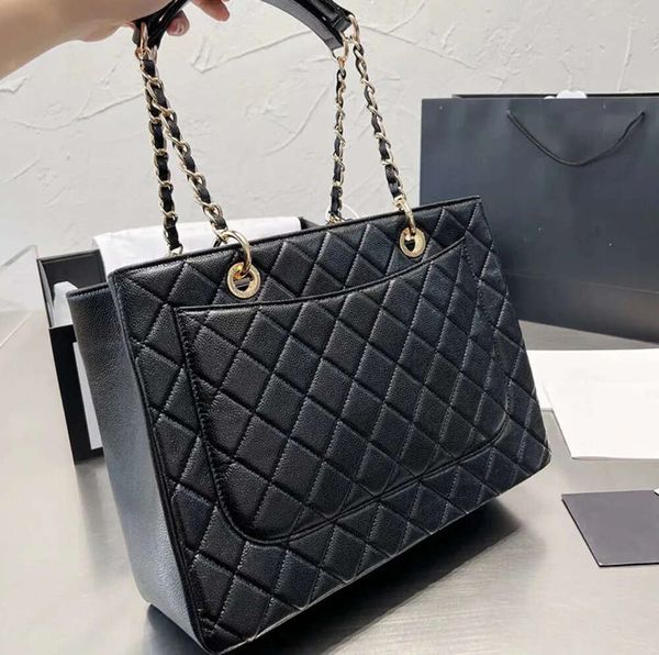 Designer-Taschen-Einkaufstasche GST für Damen-Handtasche mit Tragegriff oben und Kette Schultertasche Travel Diamond Calfskin Lässige Handtaschen