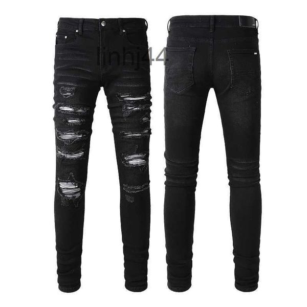 Jeans da uomo Uomo 2023 Nuovi Amirs Fori di lusso Pantaloni Marchio di moda Jean Lettera Biker Pantaloni Uomo Abbigliamento Amri Jeans Uomo Donna Pantaloni 69cx2D1H