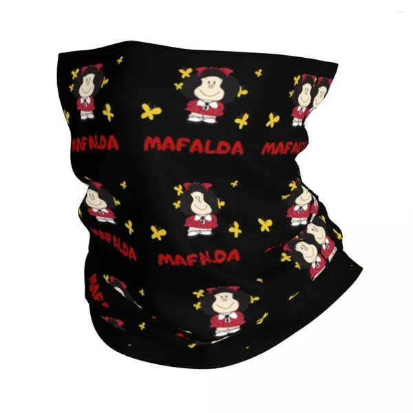 Sciarpe Mafalda Farfalle Bandana Ghetta per il collo Stampata Kawaii Cartoon Passamontagna Maschera Sciarpa Multiuso Ciclismo Escursionismo per Uomo Donna