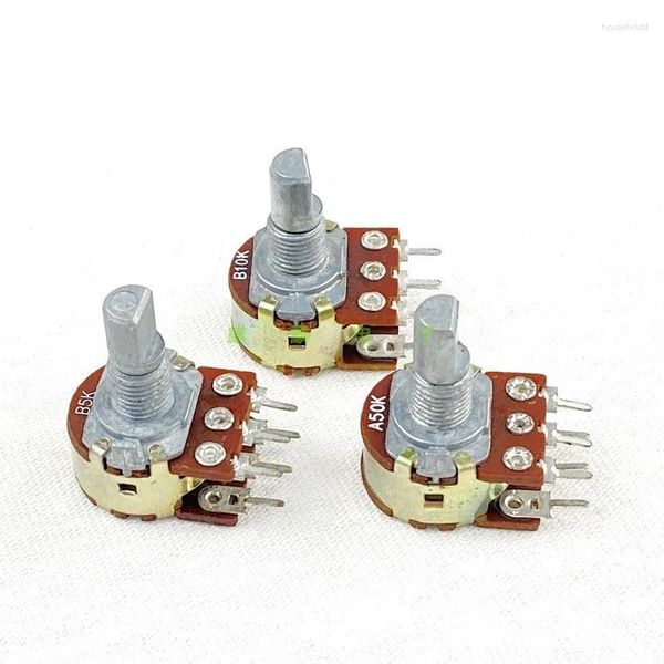 Smart Home Control 2 Stück 16 Typ B5K B10K A50K Stereokanal Volumen einstellen Potentiometer D Welle 15 mm 6-polige