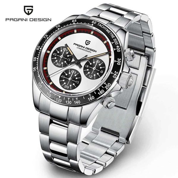 Outros relógios PAGANI Design Novo Clássico Mens Relógio de Quartzo Anel de Cerâmica Aço Inoxidável Relógio À Prova D 'Água Luxo Sapphire Glass Time Code Watch J240131