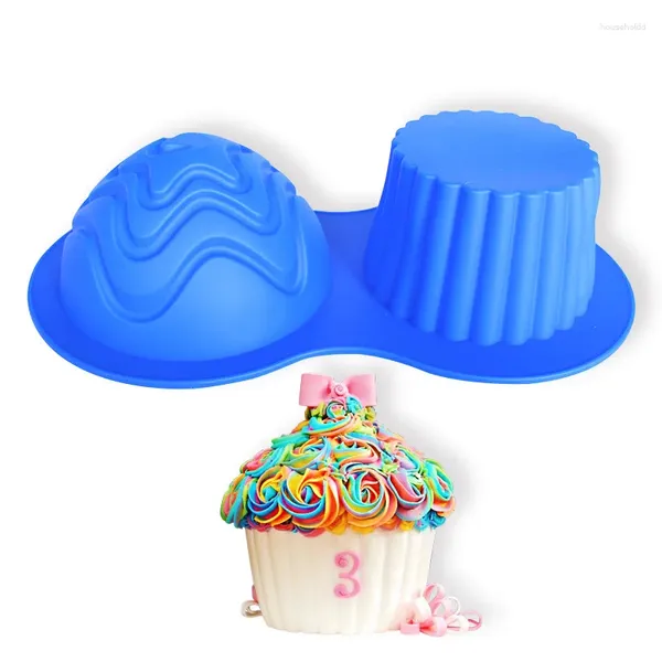 Moldes de cozimento Silicone Gigante Cupcake Big Top Hats Bolo Molde Ferramentas Resistentes ao Calor H829