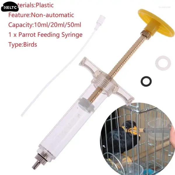 Andere Vogelzubehörteile, 10 ml/20 ml/50 ml, verstellbarer Baby-Futterspender mit Gavage-Schlauch, Papageien-Fütterungsspritze, handaufgerichtetes Brust-Medizin-Werkzeug