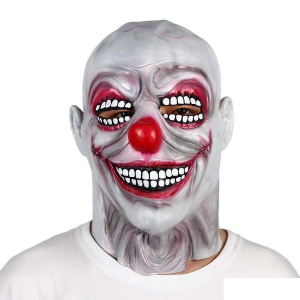 Maschere per feste Maschera da clown Halloween Fancy Drparty Lattice Terrore Heaear Strano Drup Spaventoso Male Orrore Denti densi X0803 Consegna a domicilio Dh8Ee