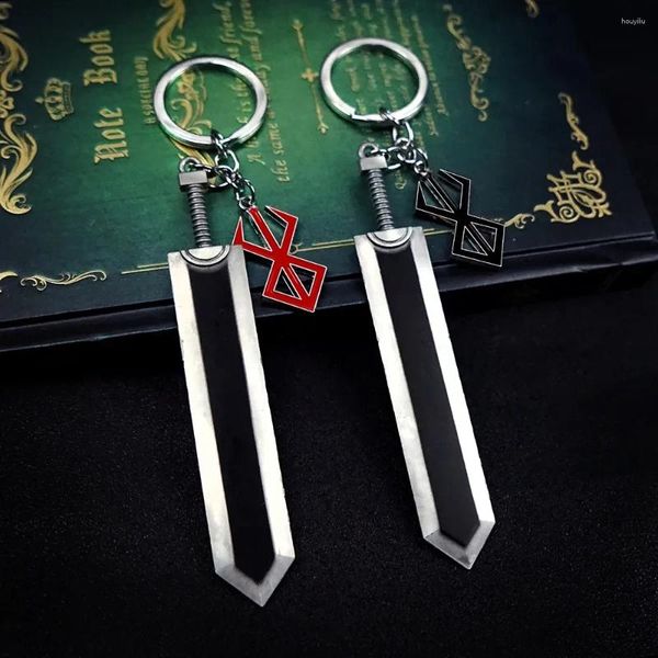 Portachiavi Anime Portachiavi Berserk Guts Spada Ciondolo Portachiavi In Metallo Llaveros Accessori Regalo Chaveiro Per Le Donne Uomini All'ingrosso 10 pz/lotto