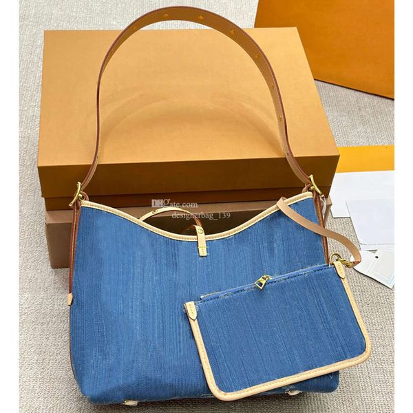 Джинсовая большая сумка Женские сумки на ремне CARRYALL Сумки кошельки дизайнерская женская сумка Холст Кожаная сумка через плечо Сумка для покупок Кошелек