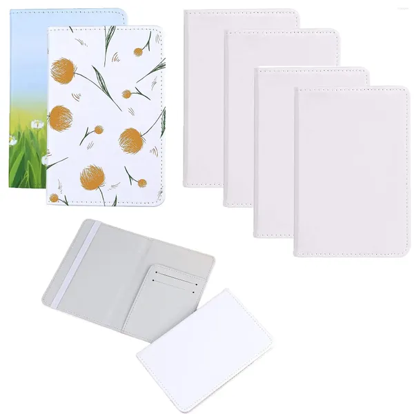 Chaveiros 1 Pcs Sublimação Passaporte Titular Cobre PU Couro Em Branco Transferência de Calor Livro de Viagem Capa de Carteira para