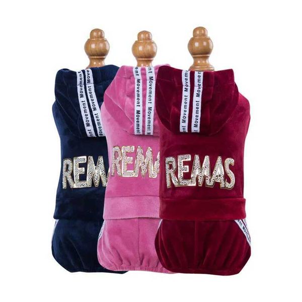 Abbigliamento per cani Tuta per cani da compagnia Primavera Autunno Abbigliamento caldo per vestiti per cani di piccola taglia Pigiama di velluto Gattino Cucciolo Pullover Chihuahua Costume Cappotto