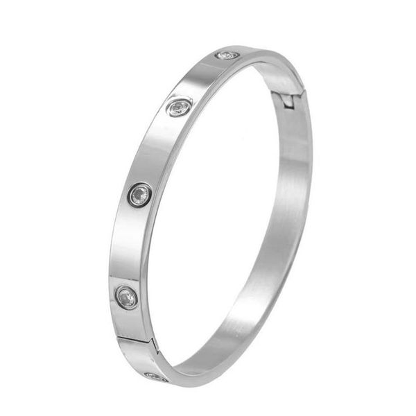 Amantes pulseira moda jóias sem prego chave de fenda parafuso pulseiras prata personalizado manguito amizade aço inoxidável nunca desaparecer das mulheres 283k