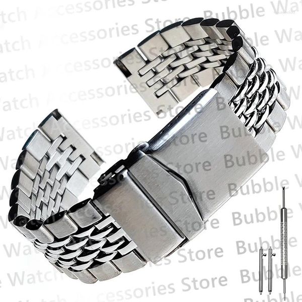 Uhrenarmbänder 20mm 22mm Bead of Rice Band Erweiterte solide Schnalle mit Schnellverschluss-Federsteg-Armband passend für SKX007 Dive