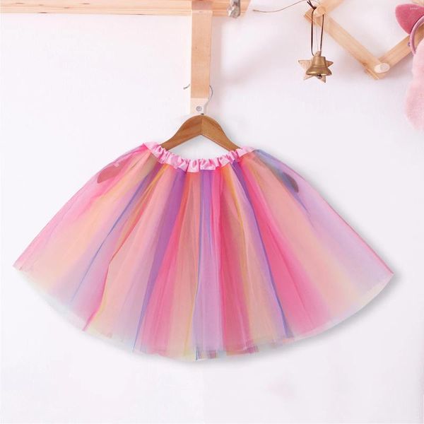 Saias femininas doce cor tutu multicolor tule saia malha puff petticoat minissaia ballet dnacewear festa curta pettiskirt