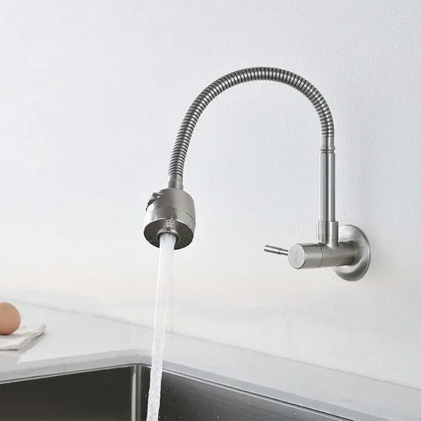 Küchenarmaturen, gebürstetes Nickel, Wandmontage, Füller, Wäscherei, Edelstahl, Wasserhahn-Sprüher, Heim-Hardware-Zubehör