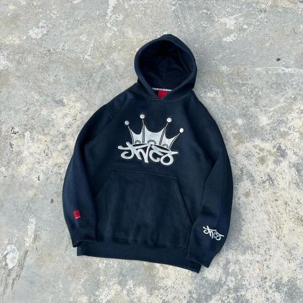 Женские толстовки с капюшоном JNCO, уличная одежда в стиле Харадзюку, хип-хоп, корона, большой свитшот с графикой, мужской женский пуловер в готическом стиле, одежда