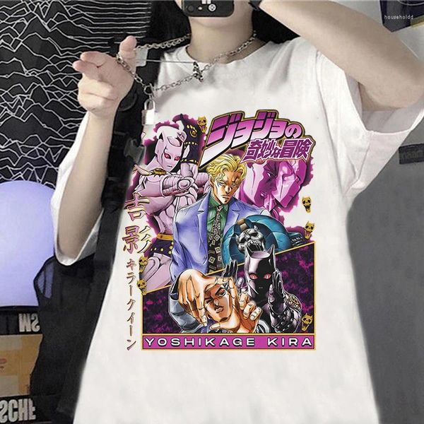 T-shirt da donna Grafica femminile T-shirt da streetwear Abbigliamento Jojo Bizarre Adventure Anime T-shirt da donna Manga Top T-shirt Kawaii