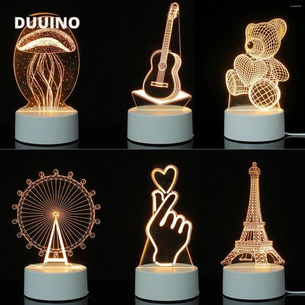 Nachtlichter 3D-Lampe Desktop-Licht Jungen und Mädchen Urlaub Valentinstag Geschenk Hochzeit dekorative Schlafzimmer Nachttisch