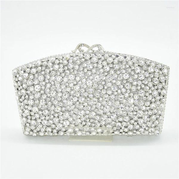 Sacos de noite Mulheres Cristal Diamante Festa de Casamento Pérola Beads Clutch Bolsa Bolsa Artesanal