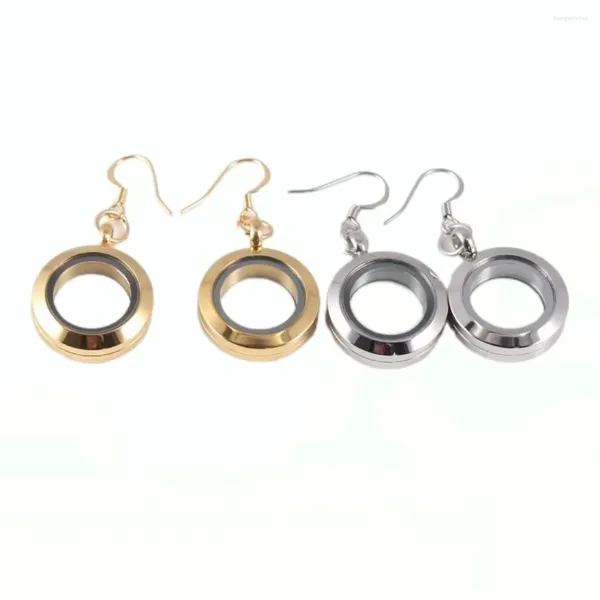 Baumelnde Ohrringe, 20 mm, Edelstahl, Twist-Schraube, Living Memory, Glas-Medaillon-Ohrring, schwimmende Charms, Eardrop für Frauen, Schmuck, Geschenk