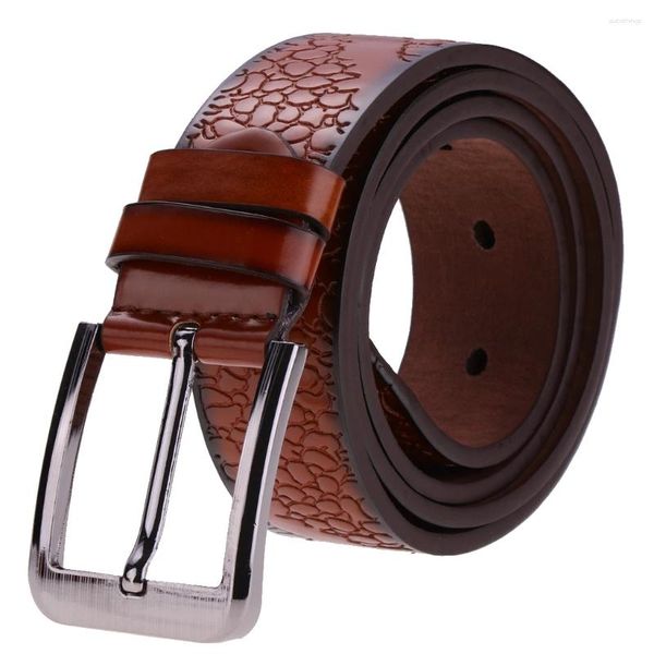 Cinture Cintura con fibbia ad ardiglione Taglia pantaloni Marrone Nero Caffè Jeans Cintura in pelle PU da uomo