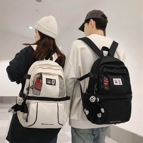 Сумки, водонепроницаемые школьные рюкзаки, рюкзак большой емкости для пары, женский рюкзак Harajuku для подростков, женская дорожная женская сумка Quality159z