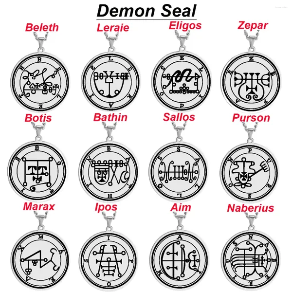 Ожерелья с подвесками King Asmoday Sigil Demon Origins Seal Lesser Key Of Solomon Goetia Амулет-талисман Ожерелье из нержавеющей стали